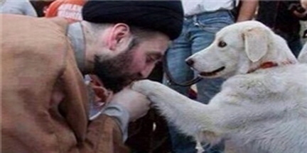 ادعای بوسیدن دست یک سگ توسط امام جمعه + تصاویر